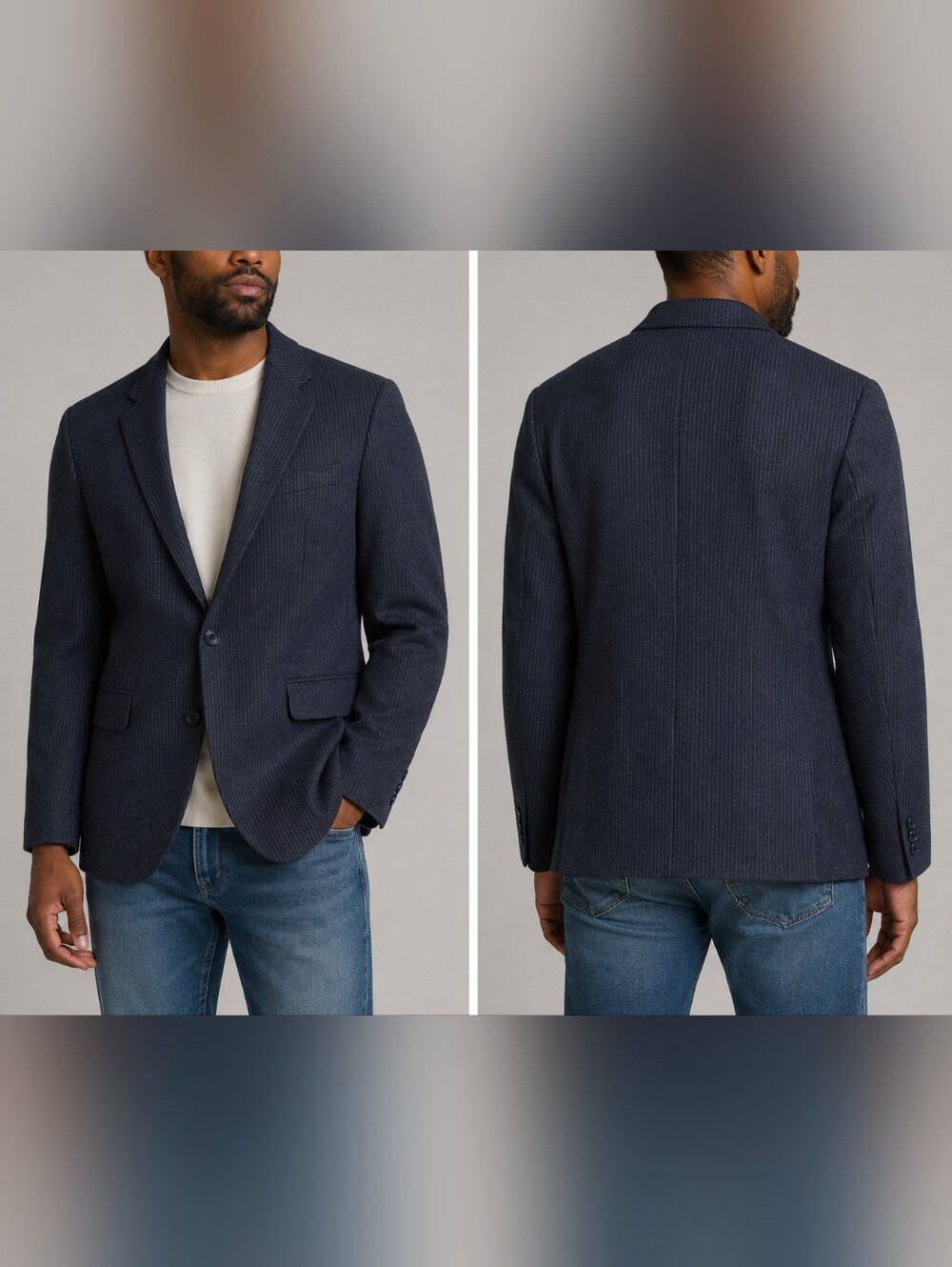Christian Brooks Gray Pinstripe Blazer